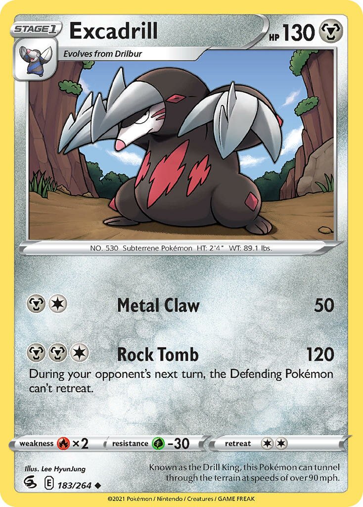 Excadrill 183/284 — Fusion Strike (English Pokémon TCG card)
