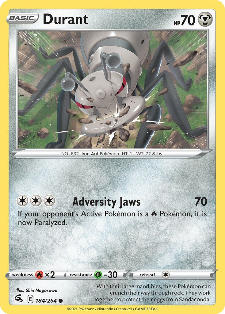 Durant 184/284 — Fusion Strike (English Pokémon TCG card)