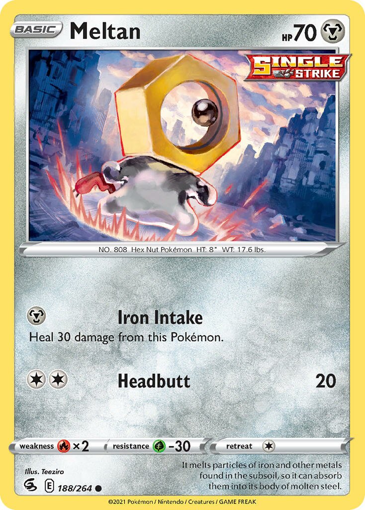 Meltan 188/284 — Fusion Strike (English Pokémon TCG card)