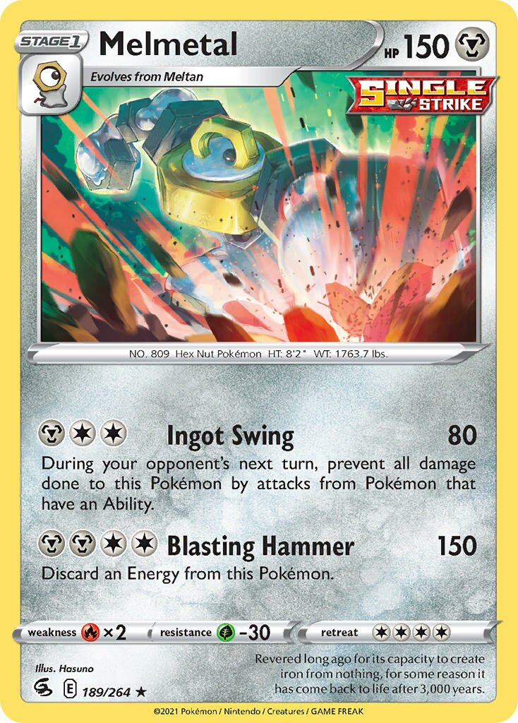 Melmetal 189/284 — Fusion Strike (English Pokémon TCG card)