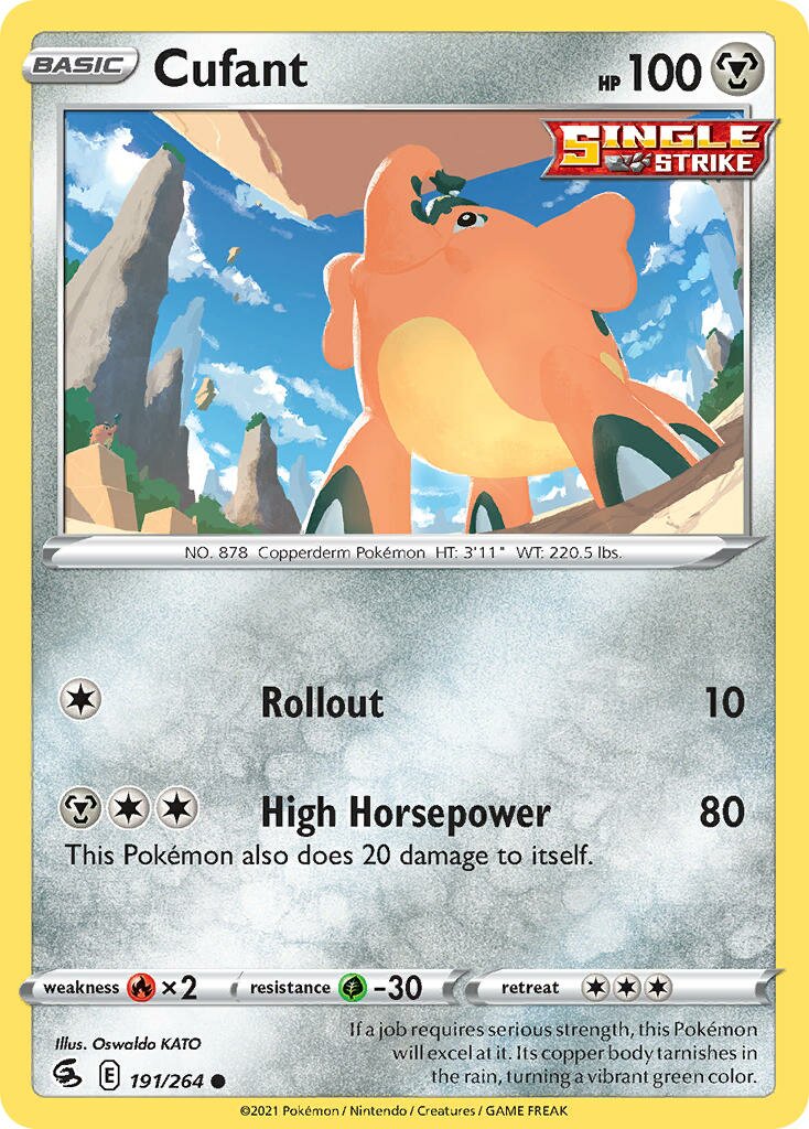 Cufant 191/284 — Fusion Strike (English Pokémon TCG card)