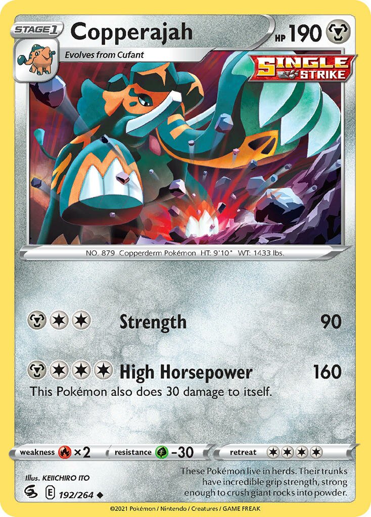 Copperajah 192/284 — Fusion Strike (English Pokémon TCG card)