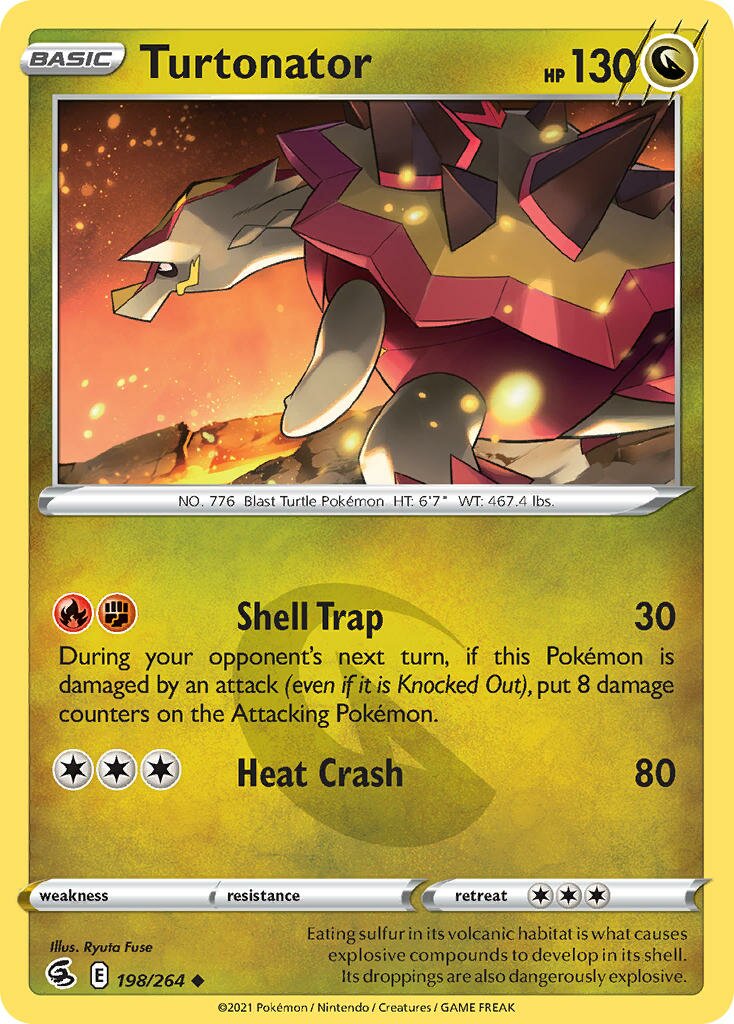 Turtonator 198/284 — Fusion Strike (English Pokémon TCG card)