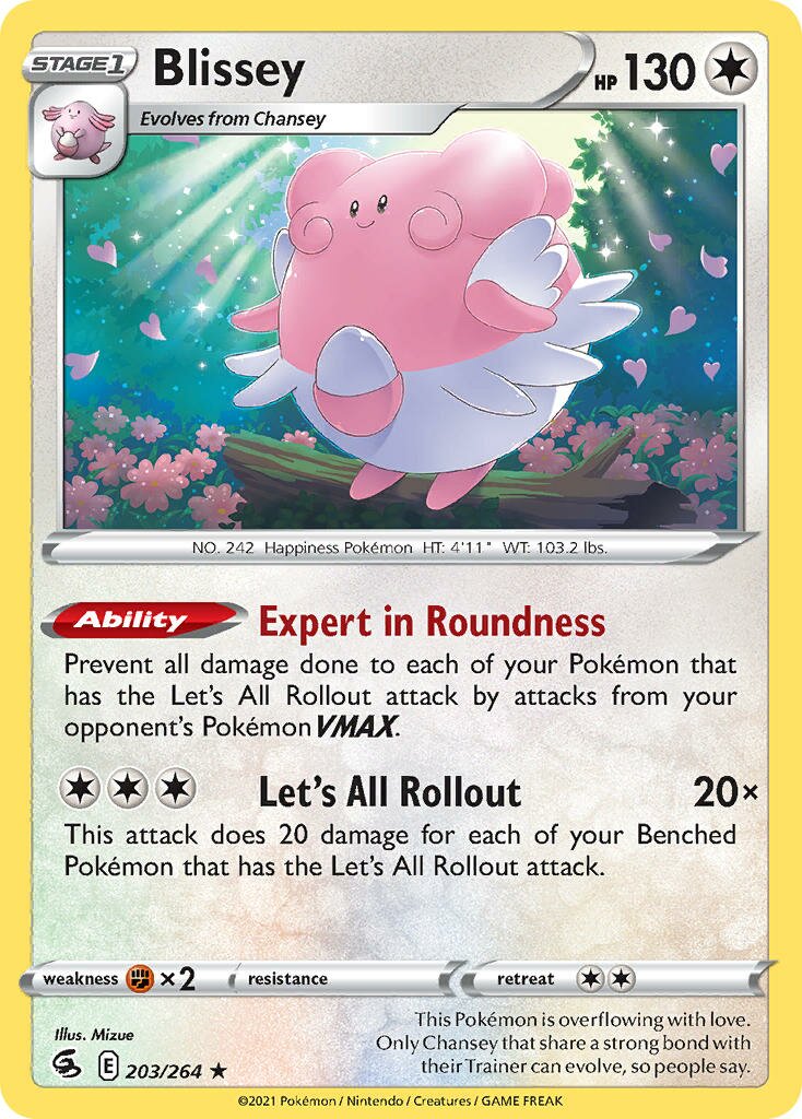 Blissey 203/284 — Fusion Strike (English Pokémon TCG card)