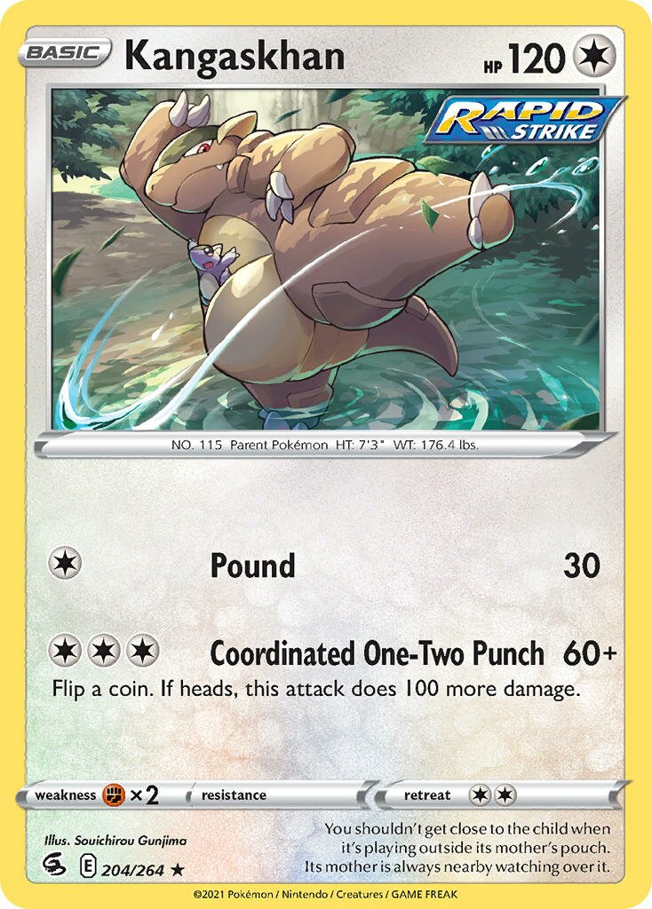 Kangaskhan 204/284 — Fusion Strike (English Pokémon TCG card)