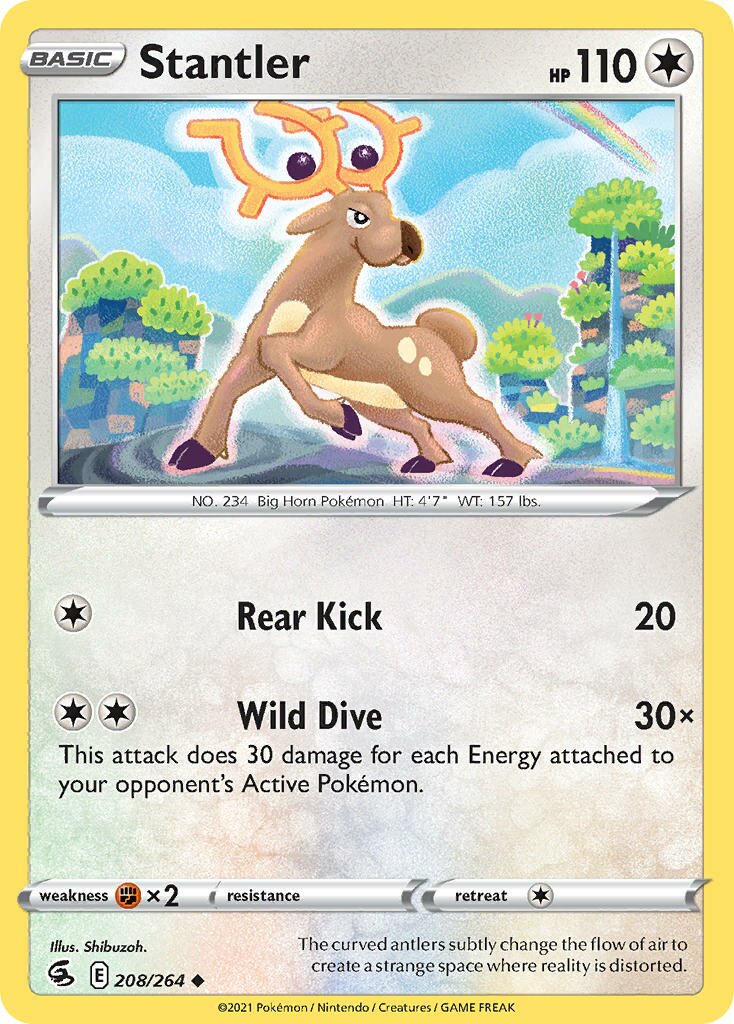Stantler 208/284 — Fusion Strike (English Pokémon TCG card)