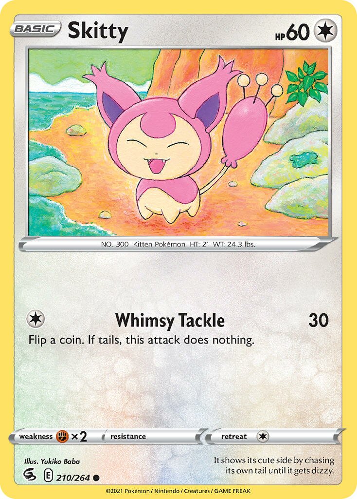 Skitty 210/284 — Fusion Strike (English Pokémon TCG card)