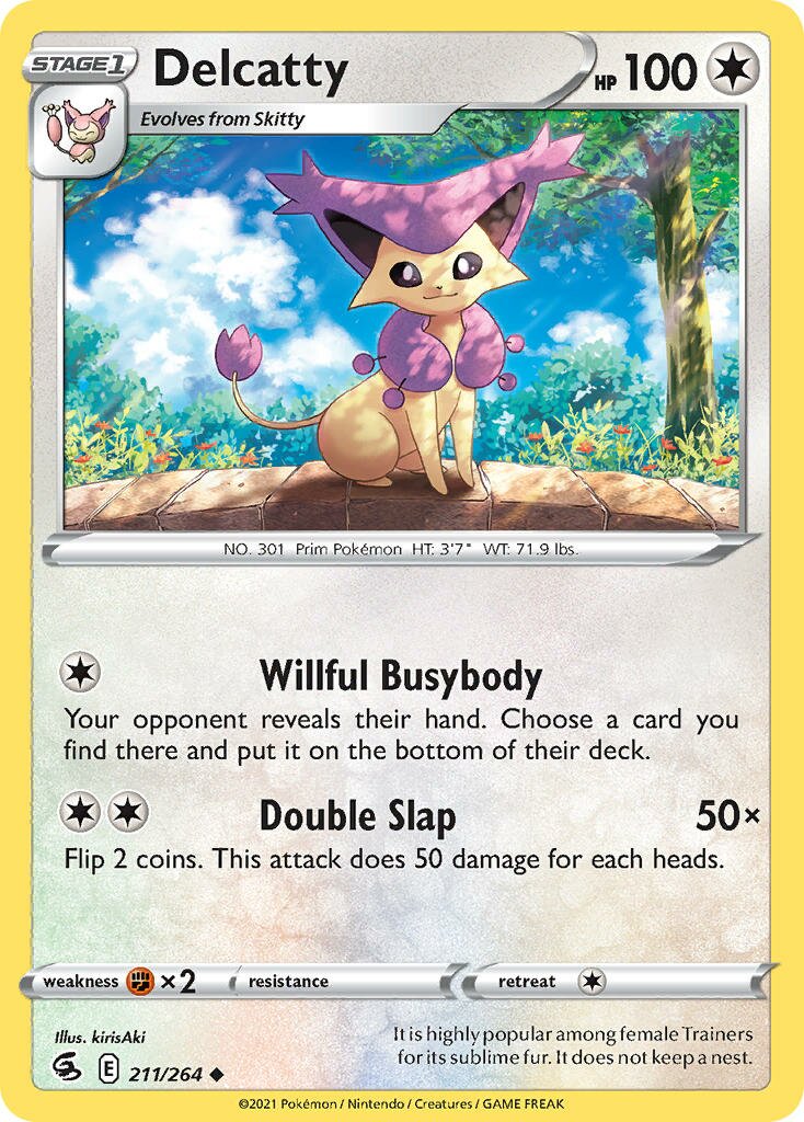 Delcatty 211/284 — Fusion Strike (English Pokémon TCG card)