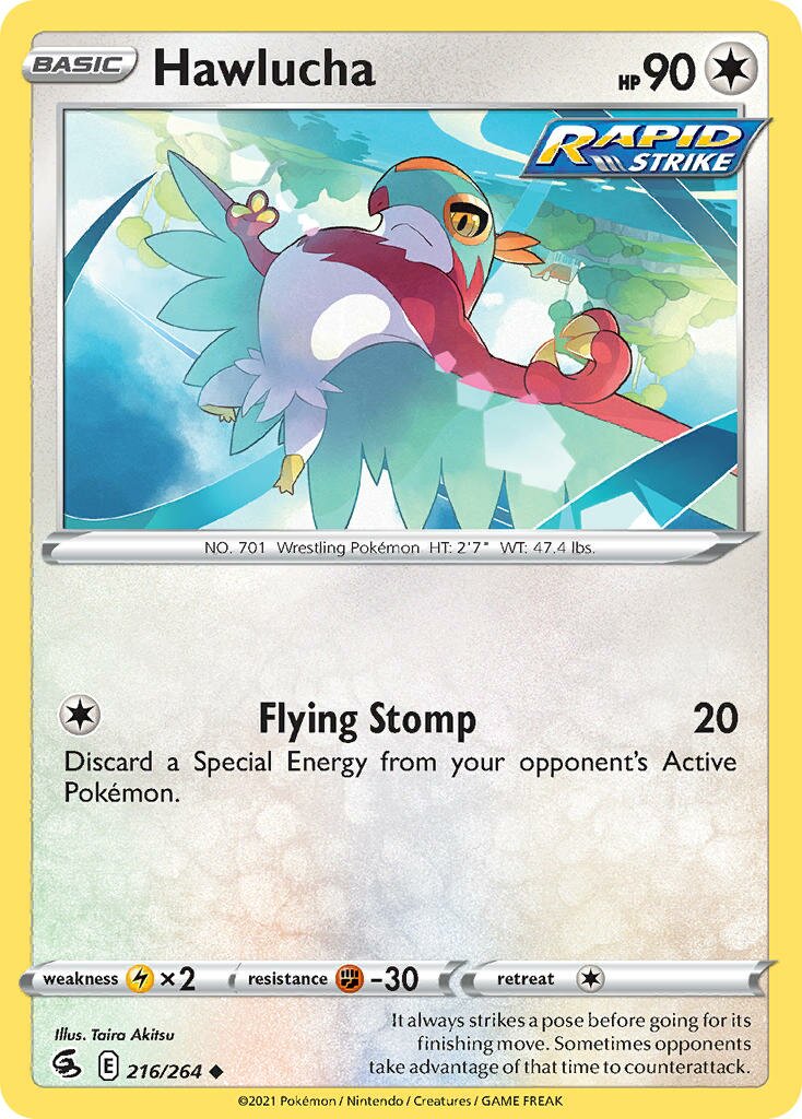 Hawlucha 216/284 — Fusion Strike (English Pokémon TCG card)