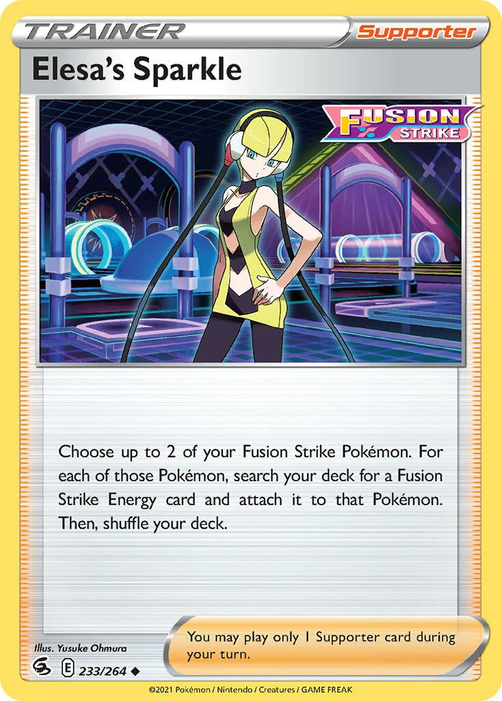 Elesa's Sparkle 233/284 — Fusion Strike (English Pokémon TCG card)