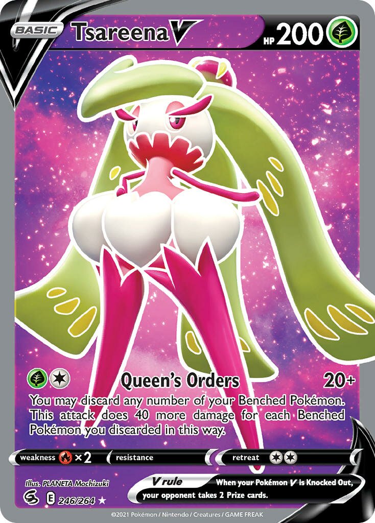 Tsareena V 246/284 — Fusion Strike (English Pokémon TCG card)