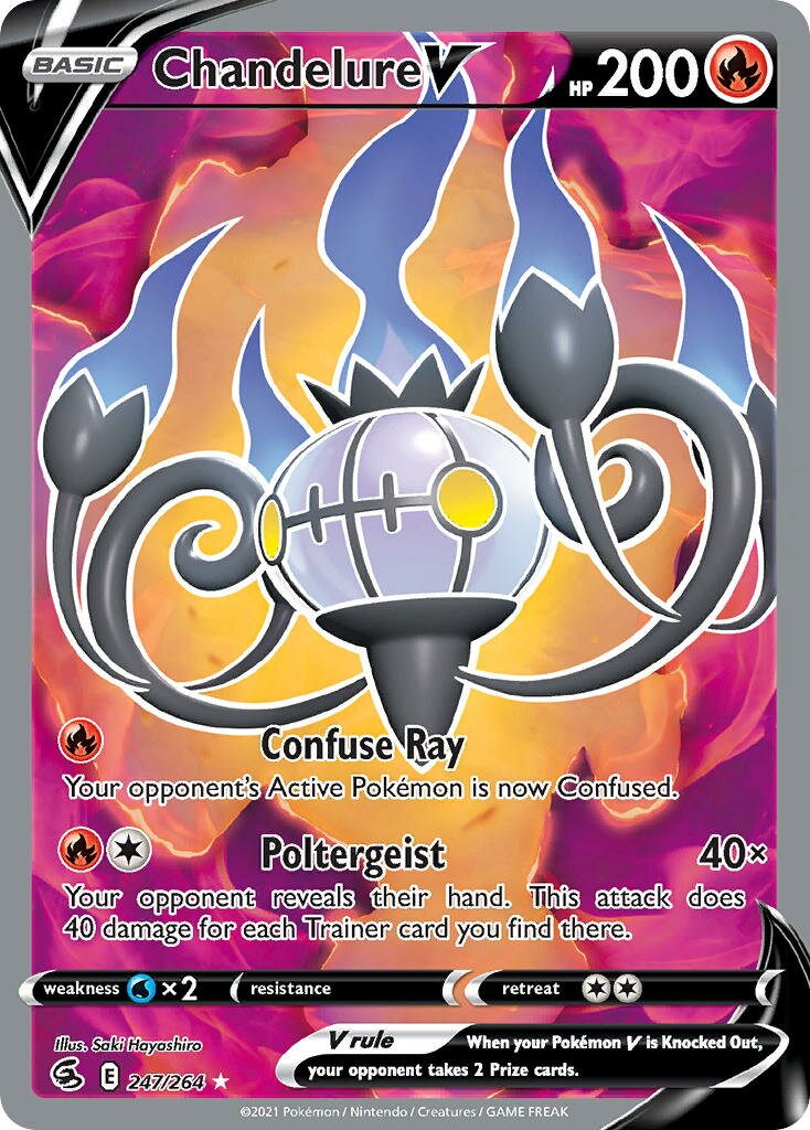 Chandelure V 247/284 — Fusion Strike (English Pokémon TCG card)