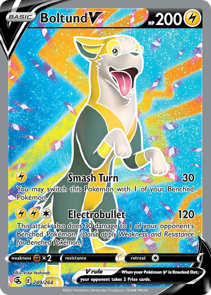 Boltund V 249/284 — Fusion Strike (English Pokémon TCG card)