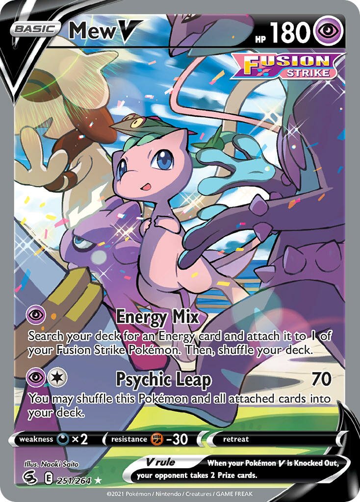 Mew V 251/284 — Fusion Strike (English Pokémon TCG card)