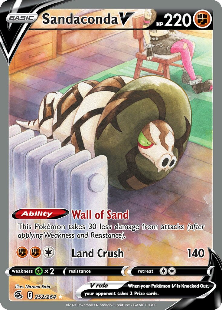 Sandaconda V 252/284 — Fusion Strike (English Pokémon TCG card)