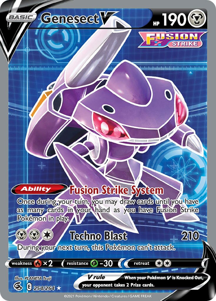 Genesect V 254/284 — Fusion Strike (English Pokémon TCG card)