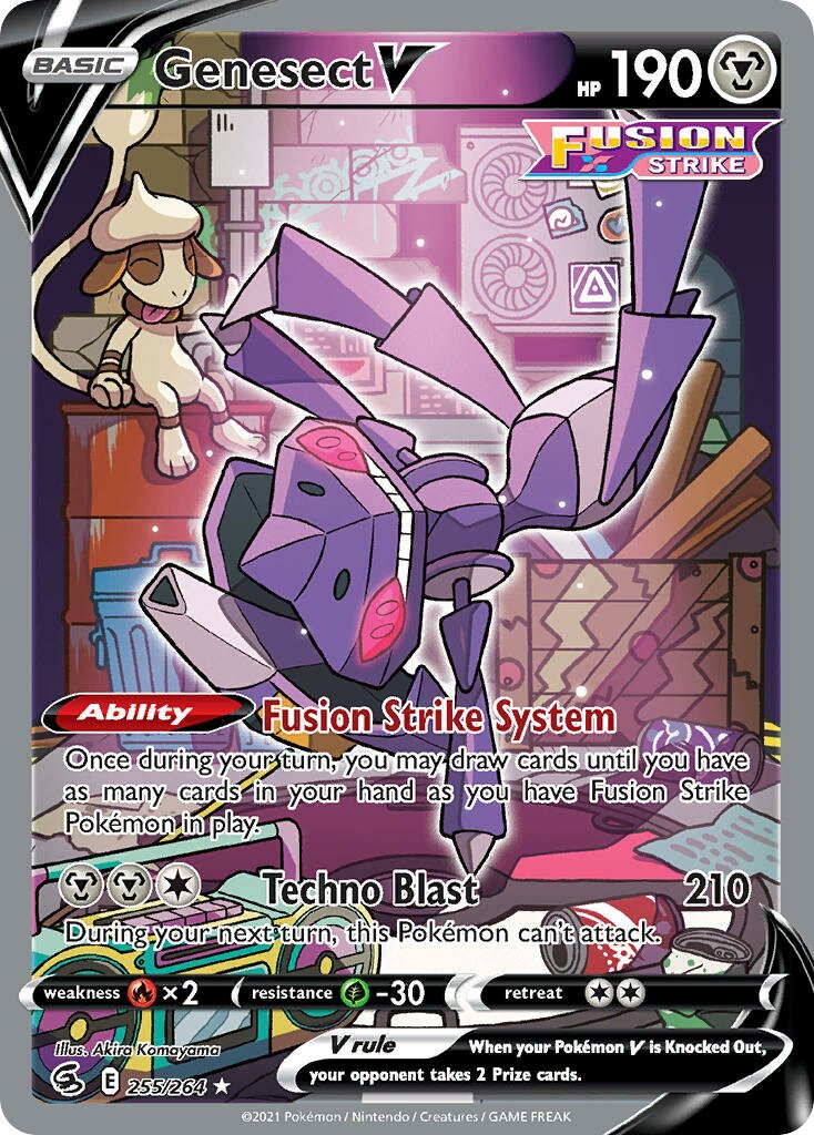 Genesect V 255/284 — Fusion Strike (English Pokémon TCG card)