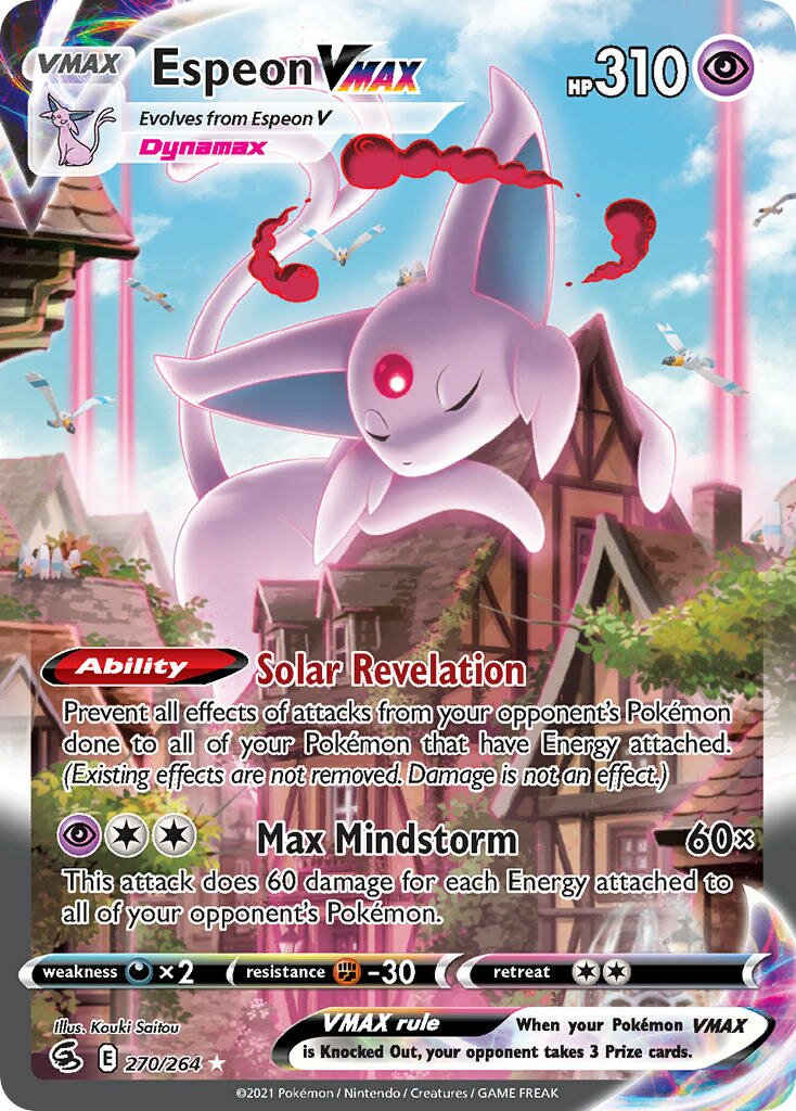 Espeon VMAX 270/284 — Fusion Strike (English Pokémon TCG card)