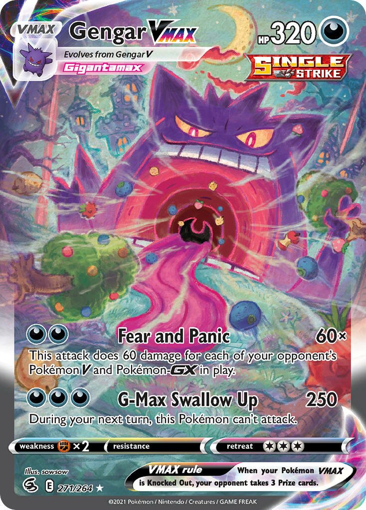 Gengar VMAX 271/284 — Fusion Strike (English Pokémon TCG card)
