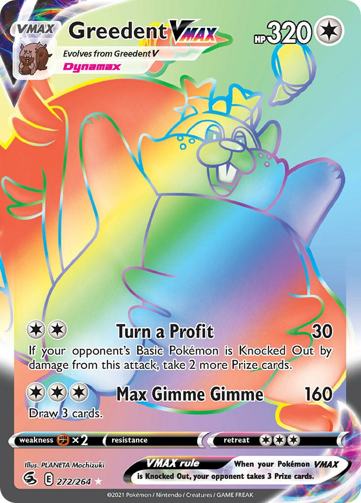 Greedent VMAX 272/284 — Fusion Strike (English Pokémon TCG card)