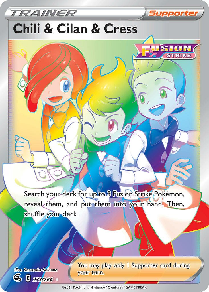 Chili & Cilan & Cress 273/284 — Fusion Strike (English Pokémon TCG card)