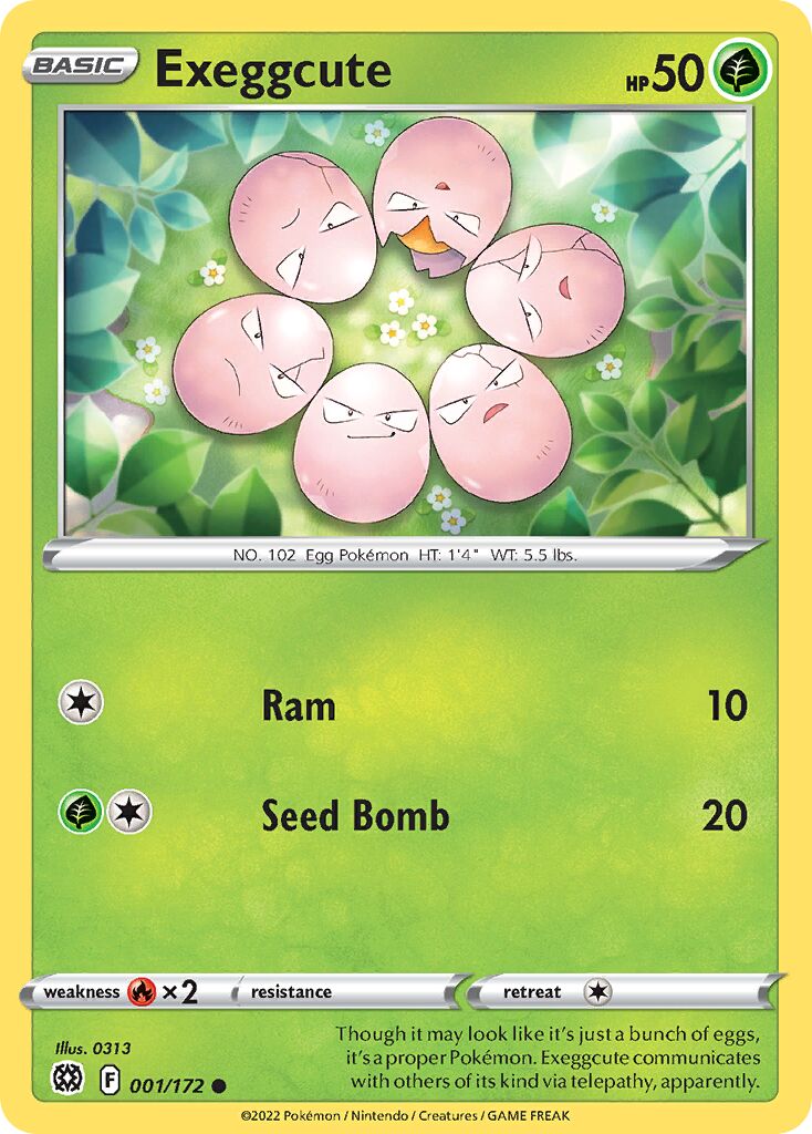 Exeggcute 001/216 — Brilliant Stars (English Pokémon TCG card)