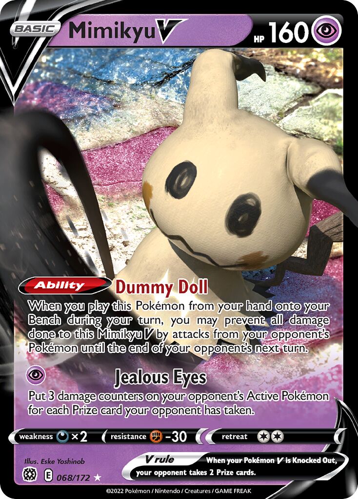 Mimikyu V 068/216 — Brilliant Stars (English Pokémon TCG card)