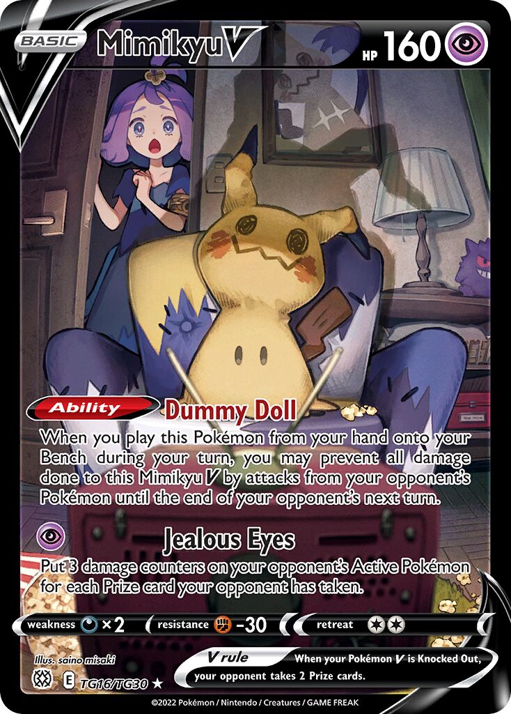 Mimikyu V TG16 — Brilliant Stars (English Pokémon TCG card)
