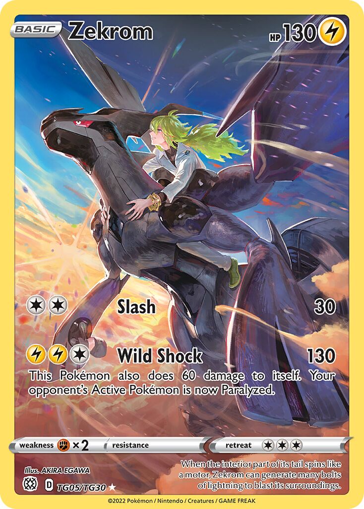 Zekrom 005/30 — Brilliant Stars (Trainer Gallery) (English Pokémon TCG card)