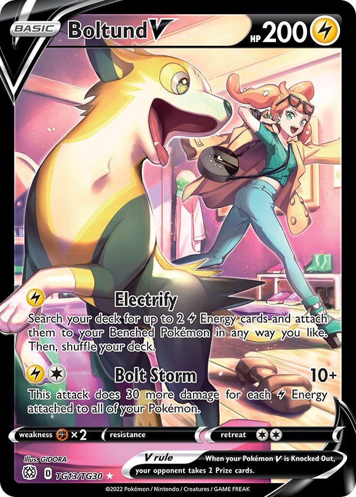 Boltund V 013/30 — Brilliant Stars (Trainer Gallery) (English Pokémon TCG card)