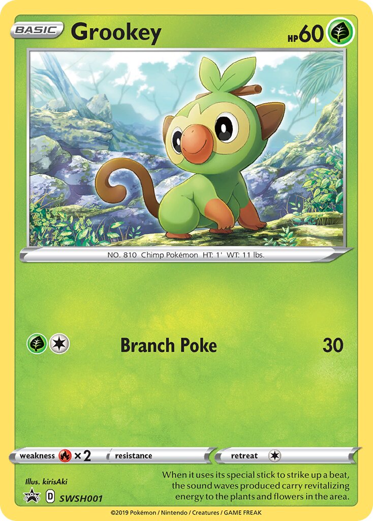 Grookey 001/285 — Sword & Shield Promos (English Pokémon TCG card)