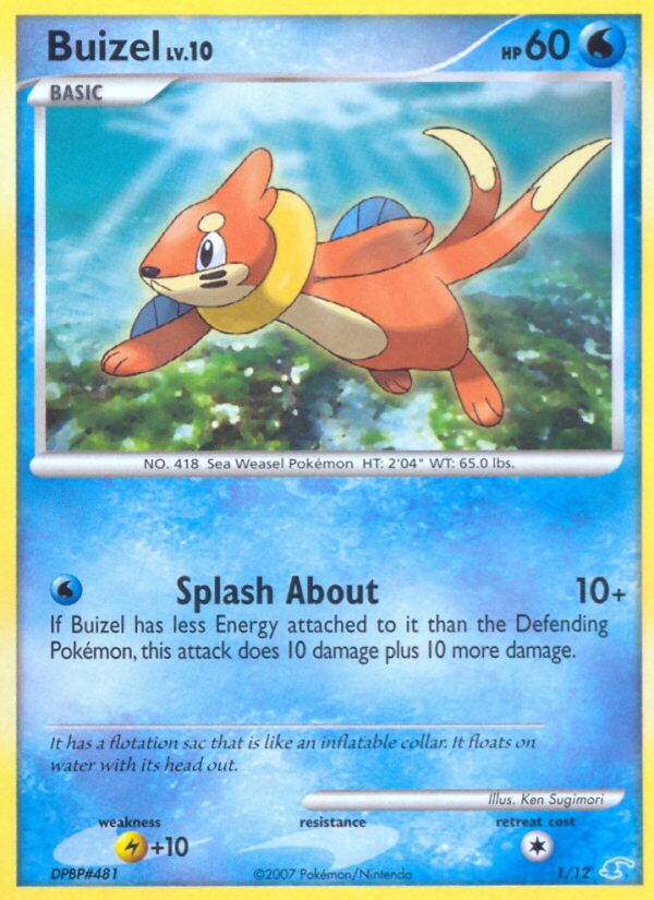 Buizel 001/12 — DP trainer Kit (Manaphy) (English Pokémon TCG card)