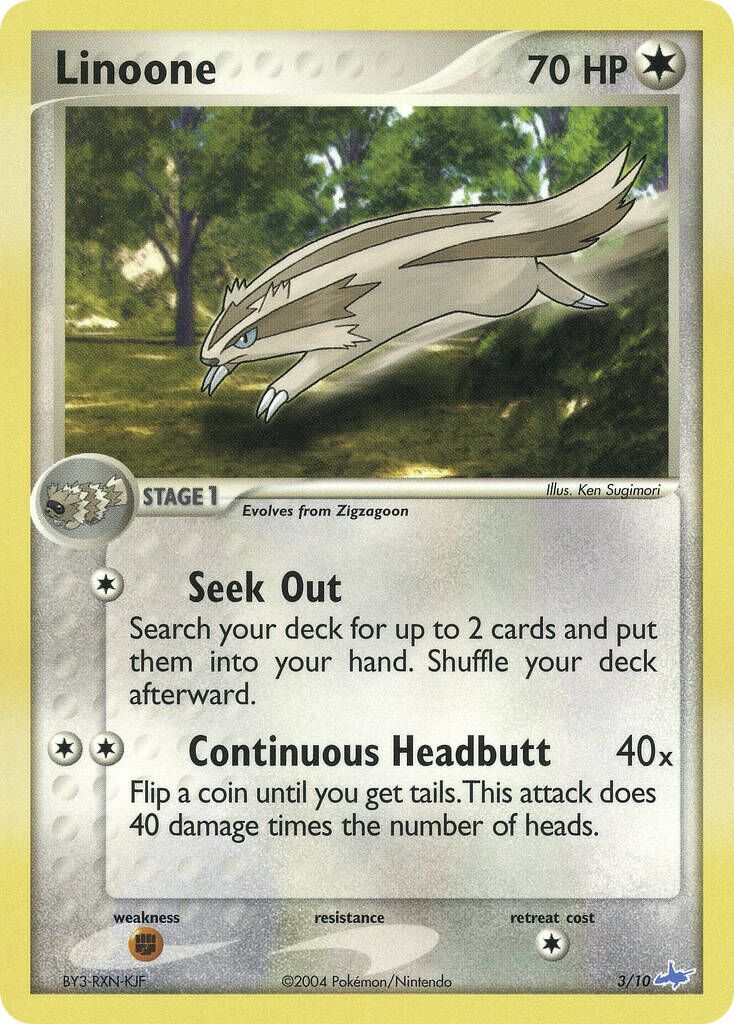 Linoone 003/11 — EX trainer Kit (Latios) (English Pokémon TCG card)