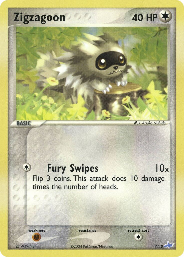 Zigzagoon 007/11 — EX trainer Kit (Latios) (English Pokémon TCG card)