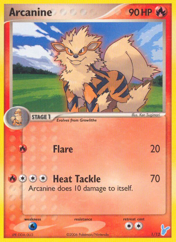 Arcanine 001/13 — EX trainer Kit 2 (Minun) (English Pokémon TCG card)