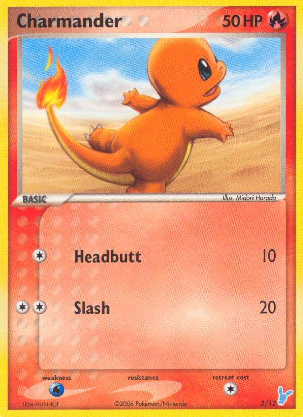 Charmander 002/13 — EX trainer Kit 2 (Minun) (English Pokémon TCG card)