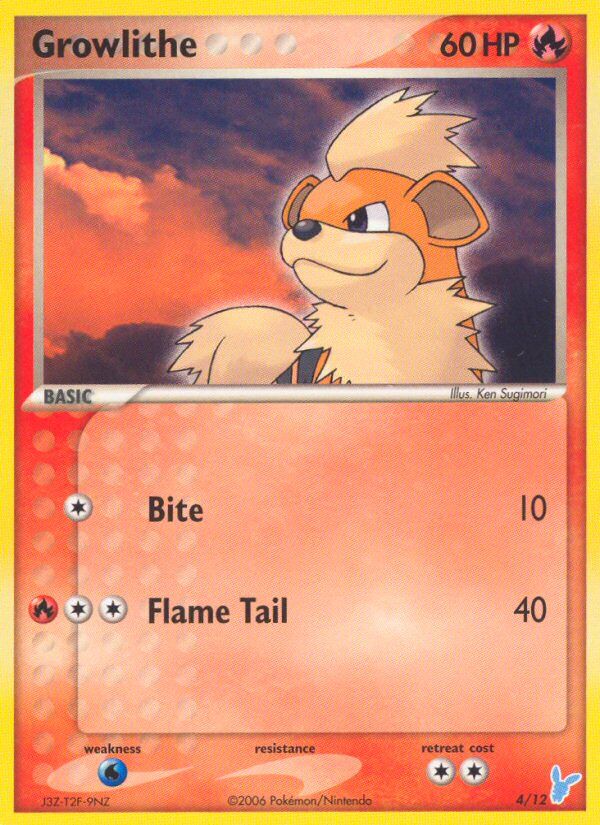 Growlithe 004/13 — EX trainer Kit 2 (Minun) (English Pokémon TCG card)