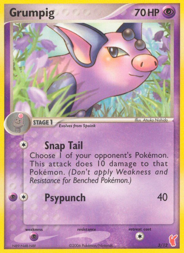 Grumpig 003/12 — EX trainer Kit 2 (Plusle) (English Pokémon TCG card)