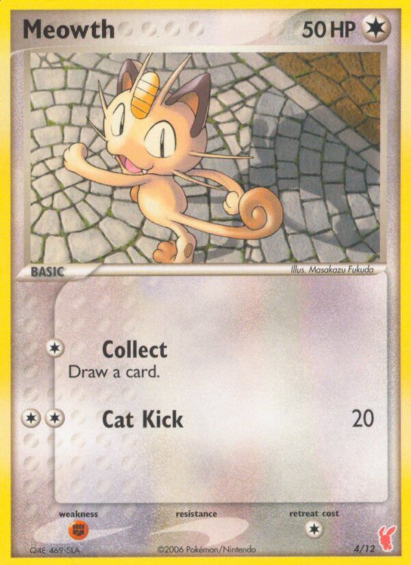 Meowth 004/12 — EX trainer Kit 2 (Plusle) (English Pokémon TCG card)