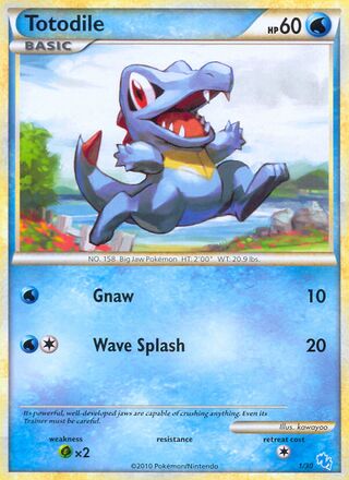 Totodile 001/60 — HGSS Trainer Kit sets (Gyarados & Raichu) (English Pokémon TCG card)