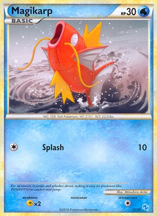 Magikarp 012/60 — HGSS Trainer Kit sets (Gyarados & Raichu) (English Pokémon TCG card)