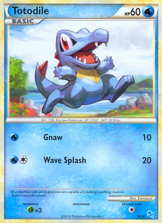 Totodile 014/60 — HGSS Trainer Kit sets (Gyarados & Raichu) (English Pokémon TCG card)