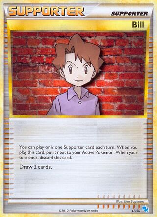 Bill 018/60 — HGSS Trainer Kit sets (Gyarados & Raichu) (English Pokémon TCG card)