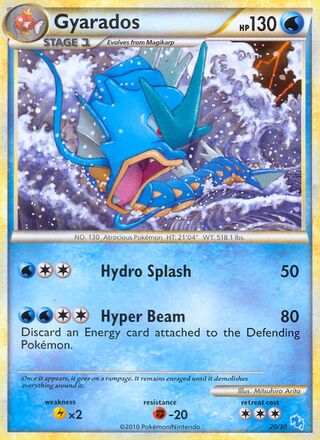Gyarados 020/60 — HGSS Trainer Kit sets (Gyarados & Raichu) (English Pokémon TCG card)