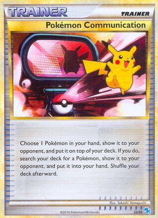Pokémon Communication 022/60 — HGSS Trainer Kit sets (Gyarados & Raichu) (English Pokémon TCG card)