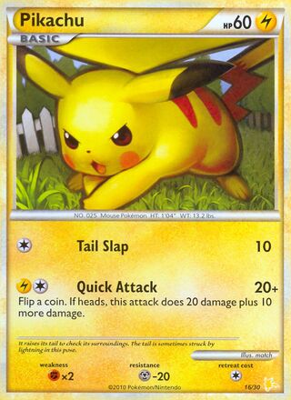Pikachu 046/60 — HGSS Trainer Kit sets (Gyarados & Raichu) (English Pokémon TCG card)