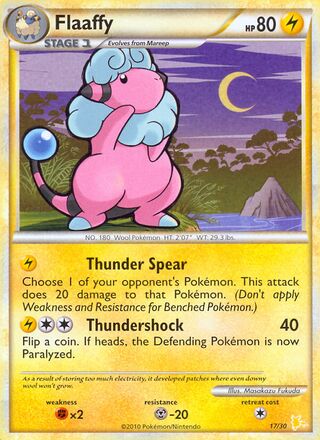 Flaaffy 047/60 — HGSS Trainer Kit sets (Gyarados & Raichu) (English Pokémon TCG card)