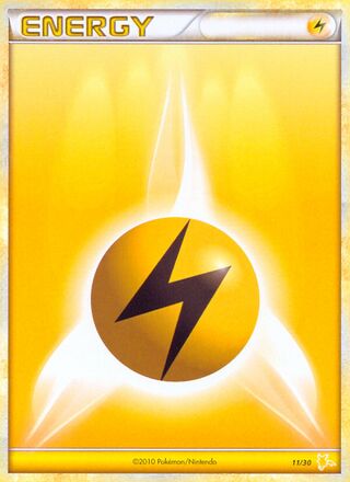 Lightning Energy 011/30 — HGSS Trainer Kit (Raichu) (Japanese Pokémon TCG card)