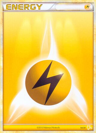 Lightning Energy 014/30 — HGSS Trainer Kit (Raichu) (Japanese Pokémon TCG card)