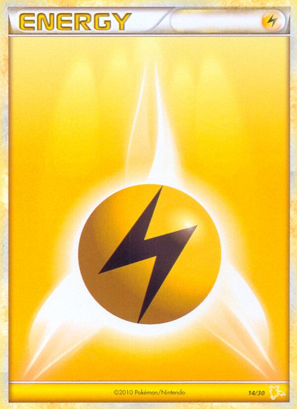 Lightning Energy 014/30 — HGSS trainer Kit (Raichu) (English Pokémon TCG card)